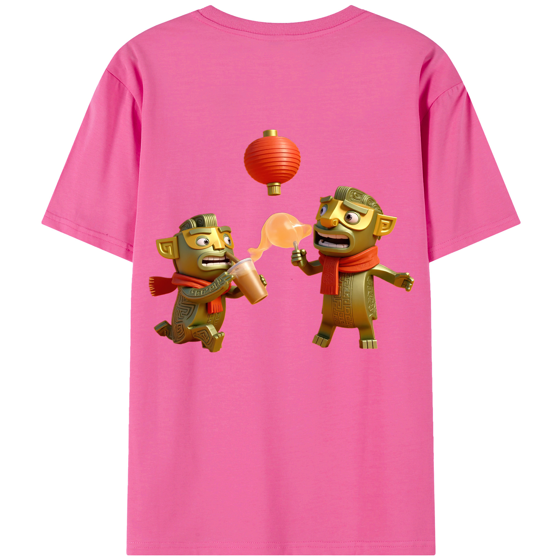 （画像用） Ne Zha 2 ナタ 魔童の大暴れ レディース半袖Tシャツ(バックプリント)